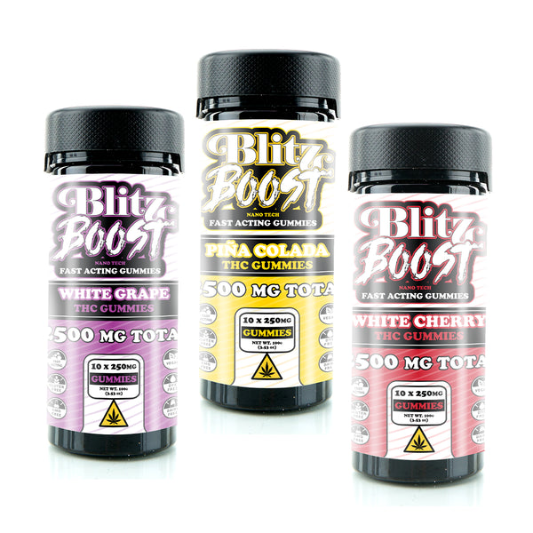 Blitz Boost Fast Acting THC Gummies  – 2,500mg Total (10ct)